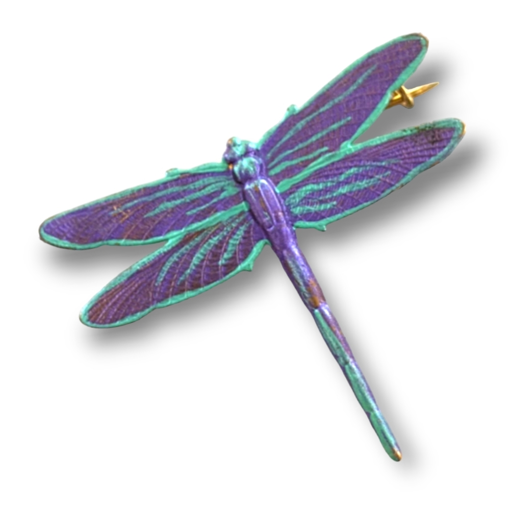 Purple and Teal Dragonfly Brooch Pin - Women's Jewelry